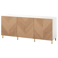 IKEA BESTÅ (294.768.13) поєднання з дверима, білий / Hedeviken / Ösarp okl dęb