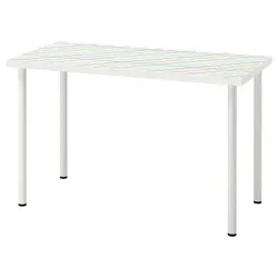 IKEA LAGKAPTEN / ADILS(995.827.49) стіл, Різнокольорова/біла решітка