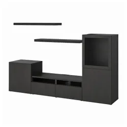 IKEA BESTÅ / LACK(893.987.42) тумба під телевізор, чорно-коричневий