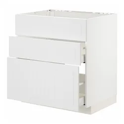 IKEA METOD / MAXIMERA (894.094.58) стояча шафа / витяжка з ящиками, білий / Stensund білий