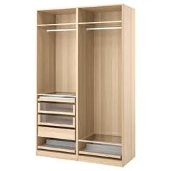 IKEA PAX(593.305.60) комбінований гардероб, білий морений дуб