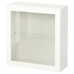 IKEA BESTÅ(294.296.66) комбінування навісних шаф, біле / Синдвік біле прозоре скло
