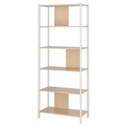 IKEA JÄTTESTA(105.388.49) стелаж, білий/світлий бамбук
