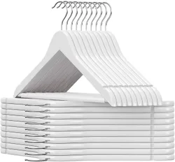Білі дерев'яні вішалки 20 шт. Набір