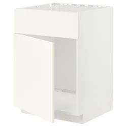IKEA METOD(295.071.45) стоячі дверцята/фасади під раковину, білий/Vallstena білий