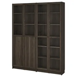 IKEA BILLY / OXBERG(995.818.63) книжкова шафа, пара панельних/скляних дверей