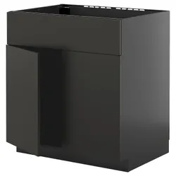 IKEA METOD(395.875.56) Гардероб Сток 2DRZ/FR, Чарнозарій/Ніккебо матовий антрацит
