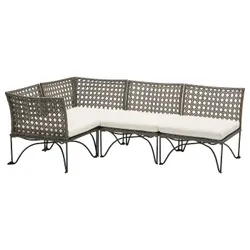 IKEA JUTHOLMEN(195.782.23) Модульний кутовий диван 3-O-Outdoor, темно -сірий/куддарна світло -сірий -рог