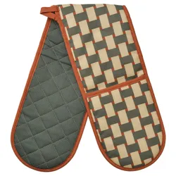 IKEA RINNIG(305.751.24) Кухонна рукавичка, Світло -підводне малюнок/сірий -green Brown -red