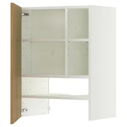 IKEA METOD(496.016.89) Капот -up шафа з полицею/дверима, Білий/Сінарп навколо дуба