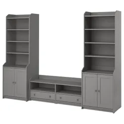 IKEA HAUGA(993.884.41) Поєднання телевізор/книжкова шафа, сірий