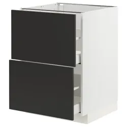 IKEA METOD / MAXIMERA(094.975.38) sz stj 2fr/2w sz, білий/матовий антрацит Nickebo