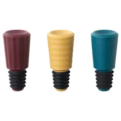 IKEA AUXID(705.733.16) Пляшка пробка, набір 3 шт., різні кольори