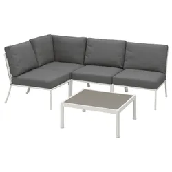 IKEA SEGERÖN(495.776.89) Меблевий набір 3-х осіб, Зовнішній білий/бежевий/frösön/duvholmen темно -сірий