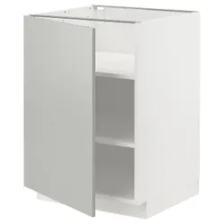IKEA METOD(395.382.31) підлогова шафа/полиці, білий/Хавсторп світло-сірий