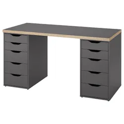IKEA LAGKAPTEN / ALEX(195.854.50) стіл, Сіра/імітаційна деревина