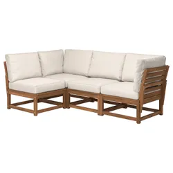 IKEA NÄMMARÖ(695.776.88) Модульний кутовий диван для 3 осіб, Зовнішня пляма світло -коричнева/Frösön/Duvholmen Beige