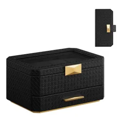 Чорний організатор для годинника зі зручним корпусом