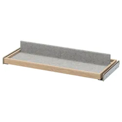 IKEA KOMPLEMENT(993.321.33) висувний лоток з вставкою для взуття, білий / світло-сірий ефект дуба