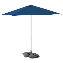 IKEA HÖGÖN / IGGÖN(495.762.08) парасолька з базою, темно -синій/темно -сірий