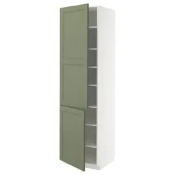 IKEA METOD(295.173.28) Висока шафа з полками/2DRZ, Biały/axstad gria -green