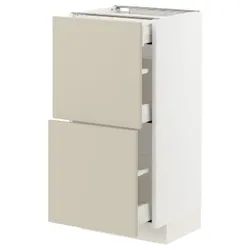 IKEA METOD / MAXIMERA(394.267.28) 2фр / 3-місний шафа stj, білий / Havstorp бежевий