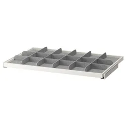 IKEA KOMPLEMENT(893.319.97) висувна полиця з перегородкою, білий / світло-сірий