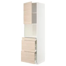 IKEA METOD / MAXIMERA(394.652.77) відділення для мікрокомбінованих дверей / 3 двер, білий/Askersund світлий попелястий малюнок