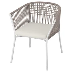 IKEA SEGERÖN(994.948.42) стілець з підлокітниками, відкритий, білий/бежевий/Frösön/бежевий Duvholmen
