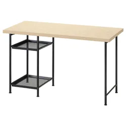 IKEA MITTCIRKEL / SPÄND(895.689.18) стіл, Ефект живого сосни/чорний