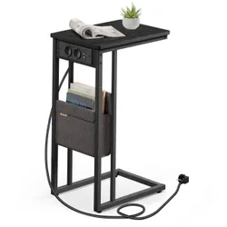 Бічний стіл із чорною смугою потужності