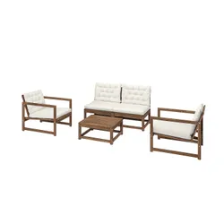 IKEA NÄMMARÖ(395.752.14) Набір для 4 людей, зовні, світло -коричневий/куддарна світло -сірий -рог