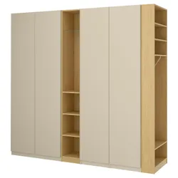 IKEA PAX / REINSVOLL(996.073.25) Комбінація гардеробу, Сірий -рогай сірий -схожий на/іміц. дуб