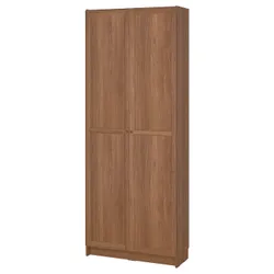 IKEA BILLY(195.631.32) книжкова шафа з дверцятами, коричневий горіх