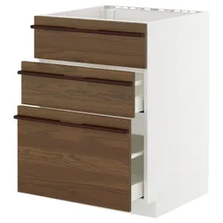 IKEA METOD / MAXIMERA(295.745.64) SZ ZL+3FR/2SZU, Білий/Stensta темно -коричневий шпон