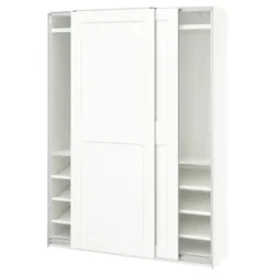 IKEA PAX / GRIMO(795.901.37) Гардероб із розсувними дверима, білий/білий