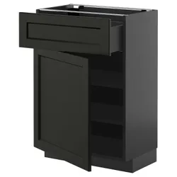 IKEA METOD / KNIVSHULT(095.874.21) Кабінет STJ, Чорноззюр/Лерхіттан забарвлюється чорним кольором