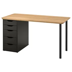 IKEA ANFALLARE / ALEX(894.177.45) стіл, бамбук/czarnybrąz