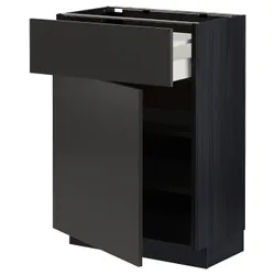 IKEA METOD / MAXIMERA(594.988.99) шафа ящики/двері, чорний/Nickebo матовий антрацит