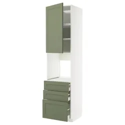 IKEA METOD / MAXIMERA(095.182.44) шафи wy n pek/drz/3 смоктати, Biały/axstad gria -green