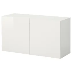 IKEA BESTÅ(894.407.98) комбінування навісних шаф, білий / Selsviken високий глянець
