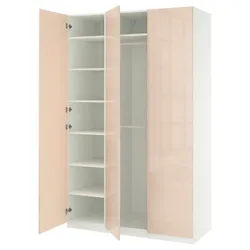 IKEA PAX / FARDAL(295.967.40) Комбінація гардеробу, білий/легкий -orange глос
