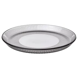 IKEA HAVSGÄDDA(006.074.09) тарілка, смугастий візерунок/сірий