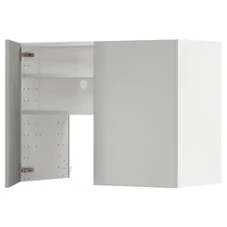 IKEA METOD(395.381.89) шафа з витяжкою та полицею/дверями, білий/Хавсторп світло-сірий