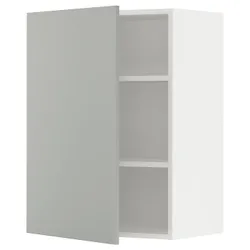 IKEA METOD(395.383.87) настінна шафа з полицями, білий/Хавсторп світло-сірий