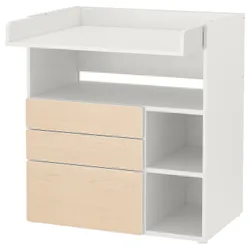 IKEA SMÅSTAD(495.827.56) СТОЛЬНИЙ СТАЛЬ, Біла береза/з 3 ящиками