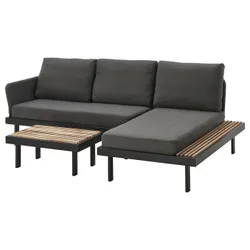 IKEA REVSKÄR(195.446.24) 3-місний комплект меблів, зовнішній антрацит/Фресон/Дувхольмен темно-сірий