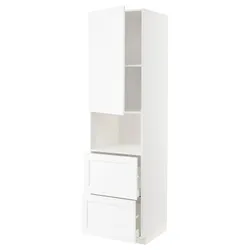 IKEA METOD / MAXIMERA(594.735.87) в мікродверній шафі / 2 шухляди, Enköping білий/імітація дерева білий