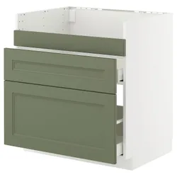 IKEA METOD / MAXIMERA(095.180.03) Хавсен/3FR/2SUSU Кабінет мийки, Biały/axstad gria -green