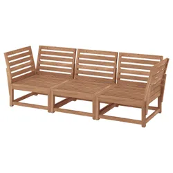 IKEA NÄMMARÖ(595.793.10) Модульний диван з 3-х осіб, зовнішній, Зброя світло -коричневої плями